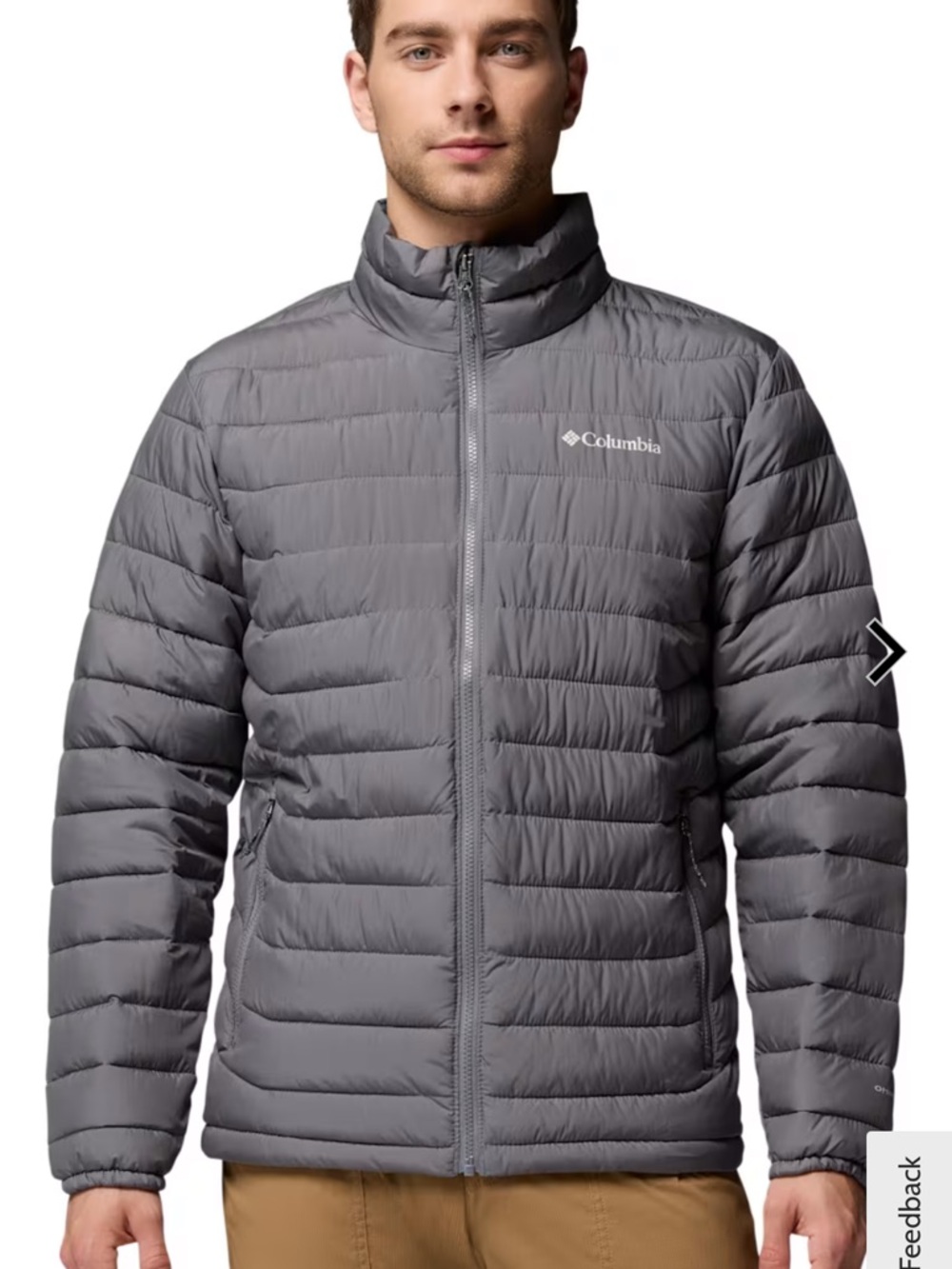 Columbia Men's Gray Packable Puffer Jacket